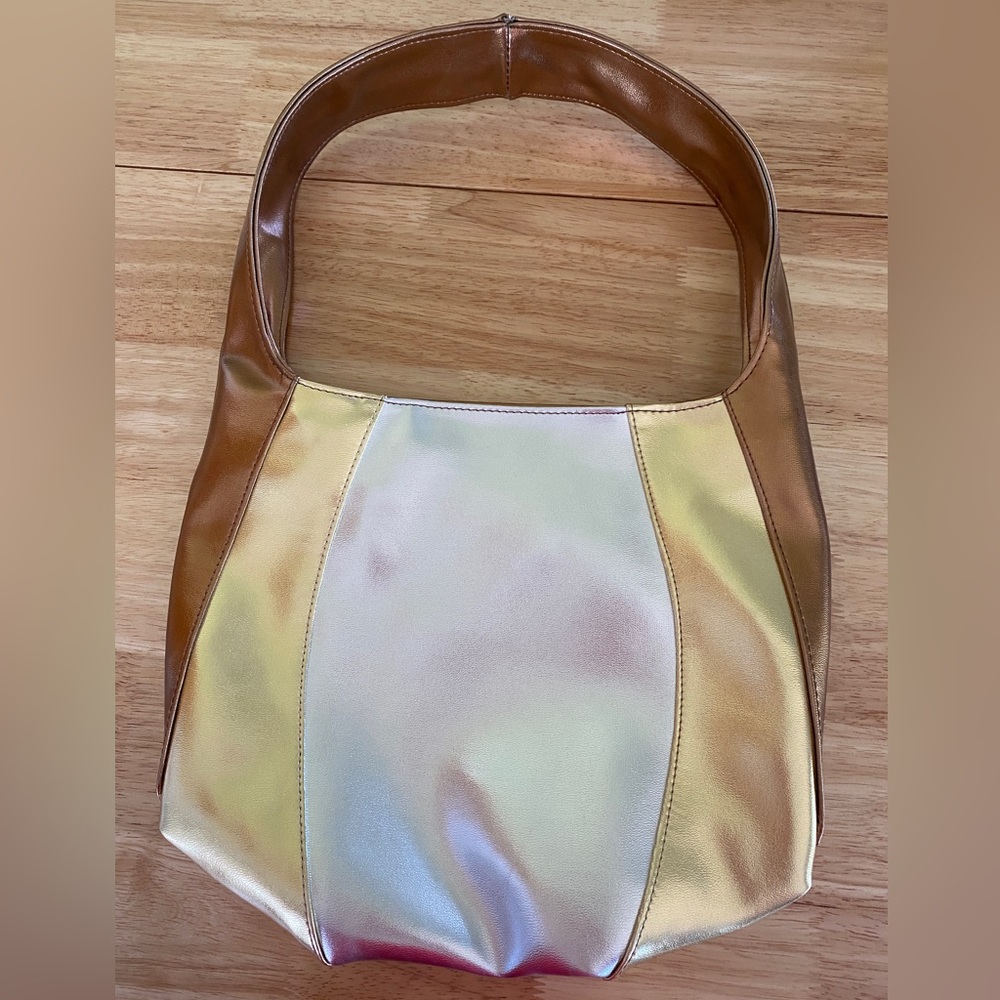 Metallic Gold Silver Bronze Shoulder Bag